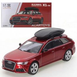 Diecast Model Cars XCARTOYS 1/64 Audi RS6 C7 Metallic Red Cars Alloy Motor Vehicle Diecast Metal Model Kids Xmas Gift Toys for BoysL2403