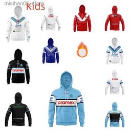 Jerseys 2023 Cronulla-Sutherland Sharks Rugby Jersey Bulldogs Kids Pullover Hooded Sweatshirts Q240318