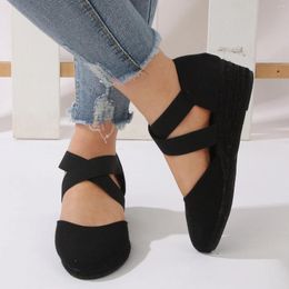 Sandals Women Shoes Fashionable Wedge Classic Slip On Thick High Heeled Lady Vulcanised Female Footwear 2024