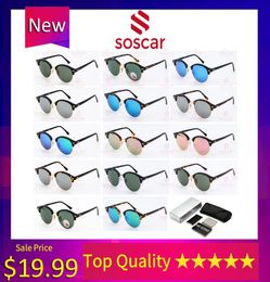 Designer Round Sunglasses for Woman 4246 Brand UV400 Protection Sun Glasses for Men Vintage Shades Plank Frame Flash Mirror Glass 8171325