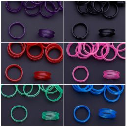 Irons New Mix Colors Soft Pvc Finger Rings for Hair Scissors 144/288/504pcs 5 Sizes Professional Hairdressing Scissor Accessory