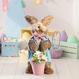 Garden Decorations Sculpture Cute Easter Gift Desktop Ornament Figurine For Room Landscape Outdoors Bookshelf Courtyard