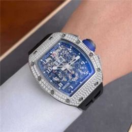 Richardmill Wacthes Automatic Winding Splitseconds Chronograph RM011 Platinum Original Diamond Set Felipe Massa Limited To 70 Mens Fashion Leisure Watch S8 WN9Y0