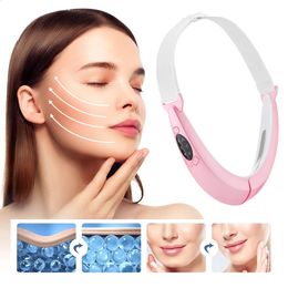 V Machine Electric VLine Up Lift Belt Massager LED Skin Lifting Firming Beauty Device Double Chin Reducer 240228