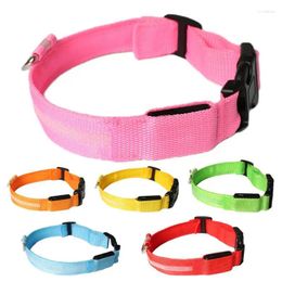 Dog Collars Dogs Led Adjustable Lighted Puppy Leashes Rechargea Night Pet Collar Anti Lost Light Harness For Walking