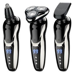 Razor 1168 LCD digital display body wash hairdressing nose hair shaving three-in-one electric razor