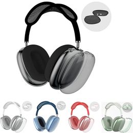for Max Bluetooth Headphone Accessories Transparent TPU Solid Silicone Waterproof Protective Case Airpod Maxs Headphones Headset Cover Case