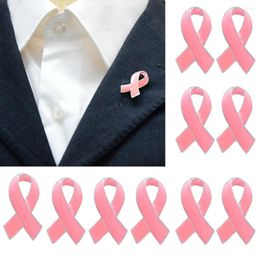 Brooches 10Pcs Enamel Lapel Pins Breast Cancer Awareness Brooch Corsage Pink Ribbon For Women Men