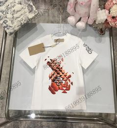 2022ss designer white kids luxury summer highend tshirts Custom Dyed High Pressure Printed t shirts boys and girls top tees chil2792710