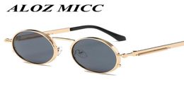 ALOZ MICC Vintage Round Steampunk Sunglasses Women Men Fashion Retro Circle Metal Steam Punk Sunglasses Men Gold Black Goggles UV41567608