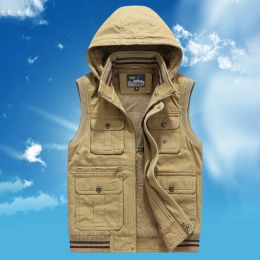 Vests Embroidered Vest Multipocket Sleeveless Jacket Waistcoat Men Motorcyclist Coat Summer Hunting Winter Men's Work MAN Tactical