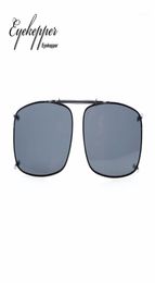 C60 Eyekepper 58x38 MM Clip On Sunglasses With Spring Draw Bar Polarized14595734