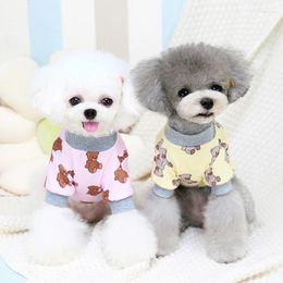 Dog Apparel Cartoon Bear Pet Costume Spring And Autumn Style Puppy Vest Two Feet Clothes Supplies S-XXL Teddy Pullover