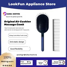 Tools Prussian Blue Airbag Comb Scalp Massage Hairbrush Salon Hair Tools Hairbrush Round Wide Tooth Comb Hair Grooming Tool Girl Gift