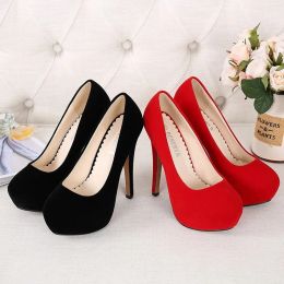 Boots Super High Heel Women's Shoes Waterproof Platform Shoes Nightclub Fine with Sexy 14 Cm Large Size High Heels Wedding Shoes 3546