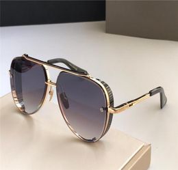 sunglasses limited edition eight men design K gold retro pilots frame crystal cutting lens top quality9164769