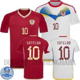 KIDS Venezuela Soccer Jerseys Home Away 2024 Copa America National Team CORDOVA SOTELDO RINCON BELLO SOSA RONDON Football Shirt Kit Men 9XKZ