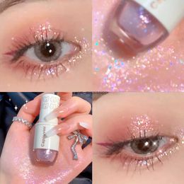 Eye Shadow 6 Colours Glitter Liquid Eyeshadow Highlighter Waterproof Pearlescent Shiny Eye Shadow Sequins Lying Silkworm Makeup CosmeticL2403