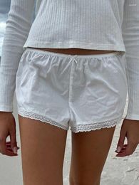 Womens Shorts Y2k Waist Japanese Lace Bow Cake Casual White Bottom Sweet Girl Lolita Petipants