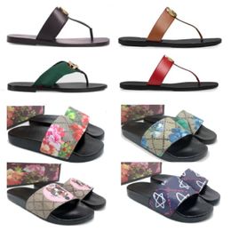 new womens big size 35-46 rubber floral summer slipper slides Ladies Slippers Brand Designer Sandals Flat Heel Fashion beach thong sandals Casual Comfort Flip Flop