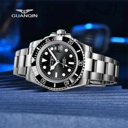 GUANQIN mens watches Top brand Luxury Military Mens Watch Mechanical Automatic 100M Waterproof Sports Sapphire NH35 240305