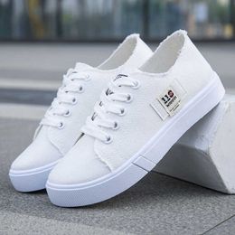 HBP Non-Brand Fashion canvas shoes womens fall 2024 new round head shallow mouth student single Korean version of small