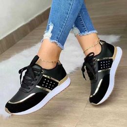 HBP Non-Brand 2024 New womens new large size thick bottom color match leisure low help sneakers