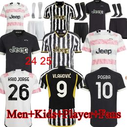 2023 2024 POGBA soccer jerseys DI MARIA Fans Player version mens kids kits YILDIZ CHIESA maglia 23 24 Juventus Home away 3rd VLAHOVIC KEAN JUVE football shirts 4XL