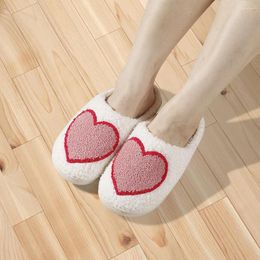 Walking Shoes Love Heart Slippers Cozy Plush Home Non-Slip Indoor Outdoor Bedroom For Women And Men