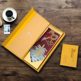 Designer Tie Nanjing Yunjin Mens Golden Dragon Pattern Business Gift Box for Overseas Companion Featuring Chinese Style 0vww