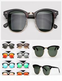 Mens Designer Sunglasses Woman Brand Sunglasses Fashion Sun Glasses Half Frame Tortoise Green Glass Lenses Des lunettes De Soleil6537360