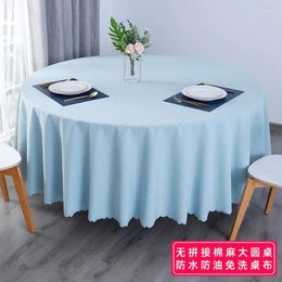 Table Cloth Spot Cotton Linen Home Large Light Luxury El Oil-proof Round Waterproof High-class Non-washable Mat Black