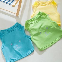 Dog Apparel Candy Colour Clothes Summer Ice Silk Cool Pet Undershirt Spring And Puppy Short Two-legged Clothing