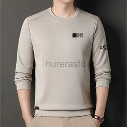 Men's Hoodies Sweatshirts Autumn Winter Solid Round Neck Letter Printed Long Sleeve T-shirt Sports Hoodies England Style Loose Casual Tops 24318