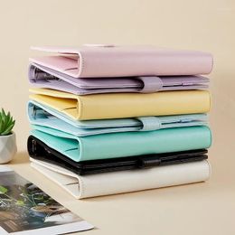 A5/A6 Macaron Colourful PU Leather DIY Binder Notebook Cover Diary Agenda Planner Paper School