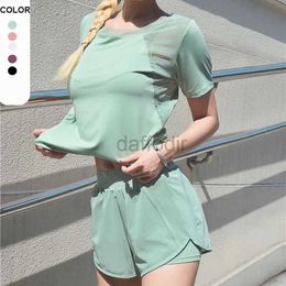 Women's Tracksuits Sports Sets Gym Wear Women Set Loose Short Sleeve Fitness Shorts Tracksuits 24318