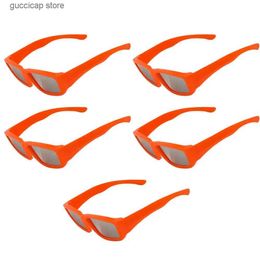 Sunglasses 5Pcs Sun Eclipse Glasses Safety Sun Observation Paper Glasses Certification Sun Eclipse Glasses Neutral Sunglasses Y240318