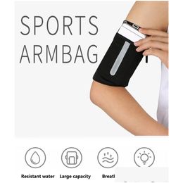 Outdoor Bags Sports Phone Arm Reflective Cellphone Pouch Fitness Anti-Theft Armband Pocket Workout Running Cycling 4-7 Inch Mobile Dro Dhhgc