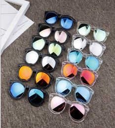 Whole Boy Girl Cute Round Shape Fashion transparent Sunglasses Children Vintage Sunglasses UV Protection Classic Kids Eyewear8062615