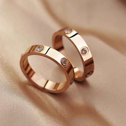 screw carter rings nail Fashion Couple Card Titanium Steel Index Finger Ring for Men Women Personality Advanced Sense Colourless Pair Jewellery 0L4V