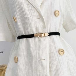 elastic pleated slim belt women's decorative dress sweater suit belt waist chain 240315