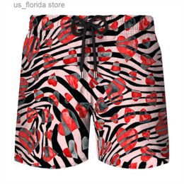 Men's Shorts Abstract Strt Graffiti Graphic Shorts Pants 3D Printing Hip Hop y2k Board Shorts Sumemr Hawaii Swimsuit Cool Surf Swim Trunks Y240320