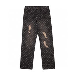 Mans Streetwear Umyjne spodnie klasyczny wzór prezbiopiczny list graficzny dziewięć kwartałów dżinsowych spodnie luksusowe dżinsy Wysokiej jakości damskie spodnie ciasne capris