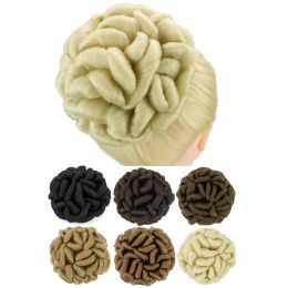 Chignon Soowee Grandi dimensioni Intrecciato Disordinato Acconciatura riccia Scrunchies Chignon Ballerino Copertura per capelli Ciambella Parrucchino Panini per capelli Parrucca Updo per parte