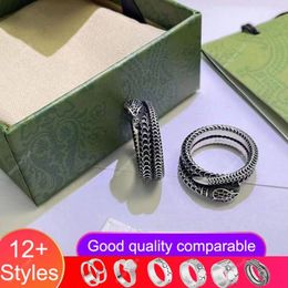 Band Rings designer 925 silver snake love Ring white copper for Mens Womens fashion lovers rings High-end quality Couples Ringss w246C