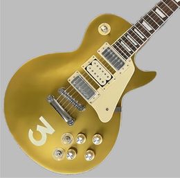 Custom electric guitar, gold body, rosewood fingerboard, 3 switches, 3 pickups, free shipping