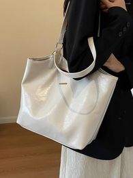 Evening Bags Retro Women's Tote 2024 Autumn Soft Leather Shoulder Travel Bag Large Capacity Commuting Ladies Handbag