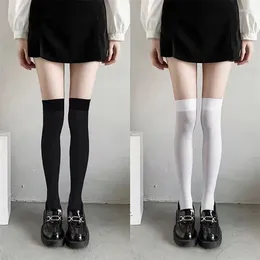 Women Socks Soild Color Black White Cute Sweet Thin Legging Ladies Girls Sexy Stockings Student