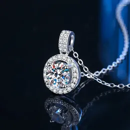 Pendant Necklaces S925 Bling Zircon Luxury Sterling Silver Women Jewelry