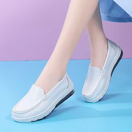 HBP Non-Brand Autumn Womens Swing Shoes Mesh Breathable Loafers Flat Platforms Female Shoes Wedges Ladies Shoes Height Increasing Sneaker